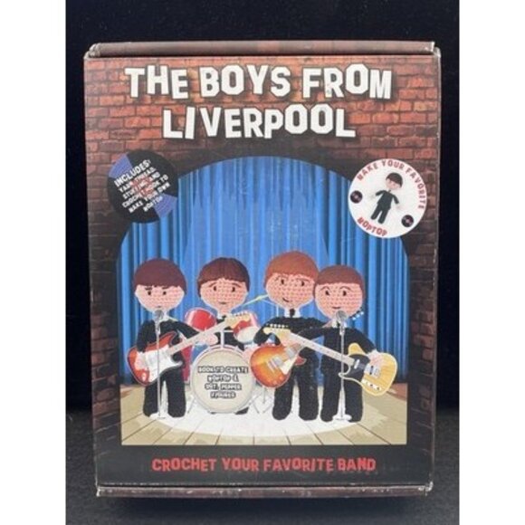 The Beatles " The Boys from Liverpool" Crochet set Brand new in Sealed box - Picture 1 of 8